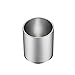 KUNGYO Aluminum Alloy Round Pen Pencil Holder With Non-Slip Mat Concise Desktop Stationery Organizer For Office, Home, School(Silver)