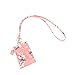 wonderful flower Id Case and Lanyard (015 Zip ID Peach)