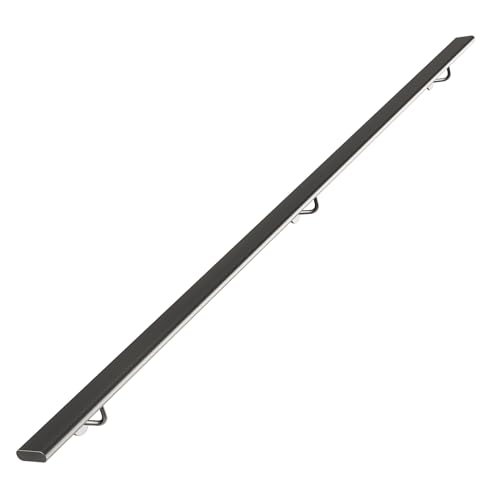 ZALNVEY Moderno kit de pasamanos ovalado de acero inoxidable pulido negro para interiores y exterio…