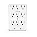 Surge Protector, AHRISE 9-Outlet Extender Wall Plug, 3 Prong Outlets, Power Adapter Splitter with 2100 Joules, Easy Install, White