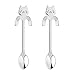 BingGoGo Cute Cat, Coffee Spoon,Tea spoon,Stainless Steel,2 PCS