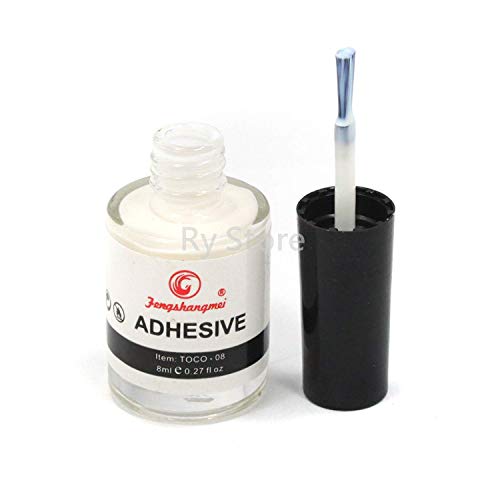 [ US Seller,Ship From CA,US ] Professional 2PCS Galaxy Star Nail Art Glue for Foil Sticker Nail Transfer Tips Decorations Adhesive White 8ml (8ML, 2PCS) - Thumbnail 2