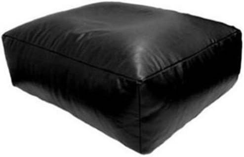 Kaikoo Faux Leather Black Bean Bag Slab Bean Bag Slab Chair 65cm x 65cm