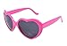 Meyison Fashion Large Women Lady Girl Oversized Heart Shaped Retro Sunglasses Cute Love Eyewear (rose red)