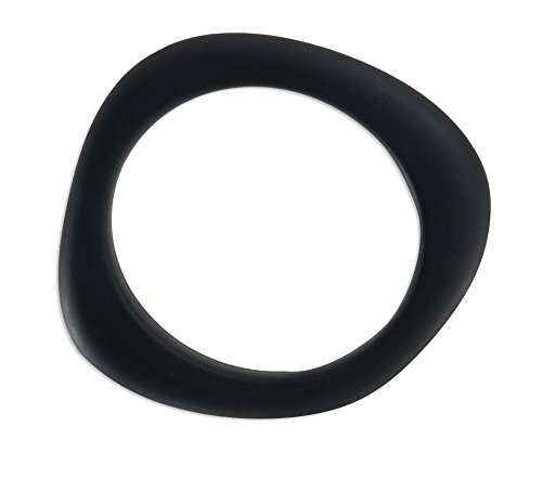 Stimtastic Chewable Silicone Asymmetrical Bangle Bracelet (teething/autism) Nontoxic BPA, Lead and Phthalate Free, Black