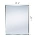PETAFLOP Tabletop Mirror with Stand for Desk, Small Hanging Mirror Frameless for Wall 10.6x13 Inch