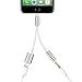 2 in 1 Lightning iPhone 7 Adapter , ATOOL Lightning to 3.5mm and Charger , Lightning Audio Adapter Earphone Jack Cable for iPhone 7 / 7 Plus [Silver] - No Music Control and Calling Function