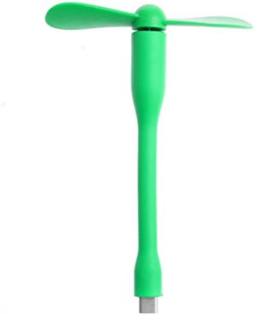 NNDA CO Type C USB-C Flexible Mini Cool TPE Fan For Samsung S8 LG G6 Oneplus 2 3T Xiaomi 4c 5 5s Mi5 Mi5s MI4C Huawei P9 P10 Macbook With Type C Interface,TPE + Metal, 1PC (Green)