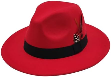 Beloved Millinery Panama Classic Vintage Style Red Sequin Adjustable Fedora Hat Classic Fedora Hat for Men & Women Wide Brim Fedora Hats  main image 3