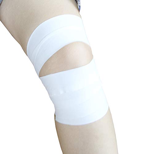 AUPCON White Athletic Tape Sports Tape Climbers Tape - Boxing Tape Muscle Support First Aid Injury Tape for Ankle Knees Wrist Toes Joints Breathable Water Resistant Latex Free Cotton 1.5in*5 Yards