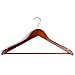 Clutter Mate - Set of 20 Premium Finished Cherry Wood Hangers with Notches, Non-Slip Pants Bar, Swivel Hook, Wood-Grain, Wooden Clothes Hangers for Coats and Pants