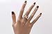 Zealmer Rose Gold Plated Round Cut Solitaire Cubic Zirconia CZ Diamond Halo Stackable Bridal Ring Set