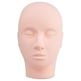 BEPHOLAN Pro Rubber Practice Training Head Cosmetology Mannequin Doll Face Head For Eyelashes Makeup Practice