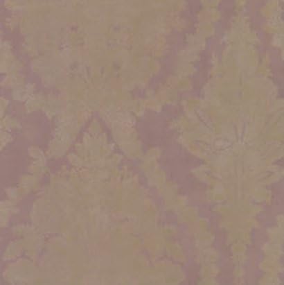 Wallpaper Large French Victorian Lavender Purple and Taupe Gold Raised Print Damask