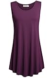 Nandashe Womens Casual Scoop Neck Sleeveless Flare Tunic Tank Tops Peplum Blouse