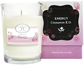 Aromatherapy Essential Oil Soy Candle - Natural, Cinnamon Scented