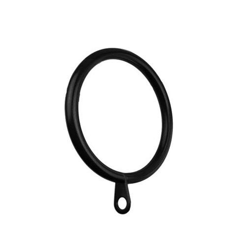 ANJUU 12 Pack 38mm Inner Diameter Round Metal Curtain Drape Sliding Eyelet Rings Black Tone
