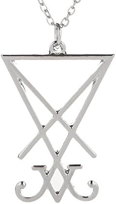 2pcs lucifer sigil pendant necklace Jewelry geometry mysterious necklace