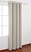 Deconovo Blackout Curtain Panel – Solid Grommet Top, Thermal Insulated & Energy‑Saving, Machine‑Washable Room Darkening Window Treatment for Bedroom & Living Room, 1 Panel, Light Beige, 52W x 84L