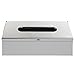 MyGift Modern Chrome Stainless Steel Tissue Box Cover with Easy Refillable Hinged Lid, Bathroom Facial Tissue Paper Holder