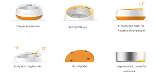 image for PETKIT SAB2BLA Fresh Metal Digital Pet Bowl, Blue-White