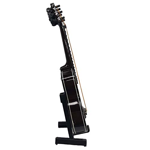 LS Wooden Maple Mini Ornaments Guitar Musical Instrument Miniature Dollhouse Model Home Decoration (3.9'' Guitar)
