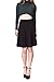 Simple Stretch A-line Flared Knee Length Skirt (M, Knee Black)