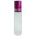 Beauticom® Glass 10ml ~ 1/3 oz Roller Bottles with Metal Cap, Stainless Steel Roll Balls for Essential Oil, Aromatherapy, Perfume, Lip Gloss, Lip Balm, Roll on Bottles (6 Bottles, PINK)