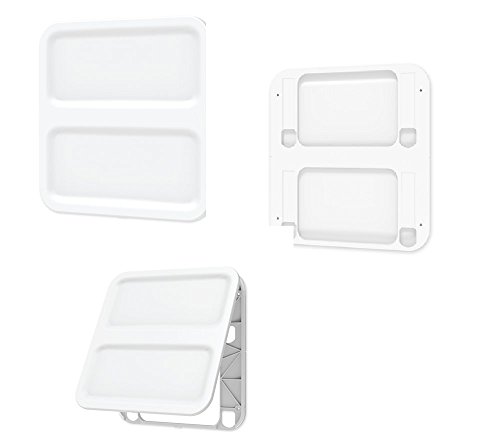 Neat Spaces Wall Mount White Metal with Command Magnetic Strips - Perch by Urbio Wally Wall Mount