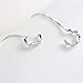 AC Fashion Korean Version Chic Ear Line for Women. 925 Sterling Silver Wave Cuff Earrings Wrap Tassel Earrings for Women Threader Earrings Perfect Valentine's Day (Silver)