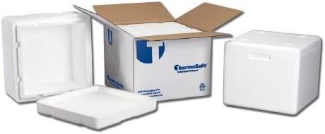 ThermoSafe 318 EPS Foam Multi Purpose Dome Style Insulated Shipper Container with Corrugated Carton, 1.5" Wall Thickness, 11" L x 9" W x 7.25" H (Case of 12)