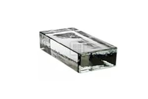 Quality Glass Block 9 1/4" x 2 1/8" x 4 1/2" Vetropieno Clear Glass Brick