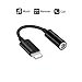 Labobbon 3.5mm Headphone Jack Adapter, Connector for iPhone Xs/Xs Max/XR/iPhone 8/8 Plus/X (10) / 7/7 Plus, iPad and More, Music Control & Calling Function Supported (Black)