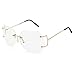 MINCL/2016 HOT RIMLESS SUNGLASSES WOMAN CLEAR LENS (gold, clear)