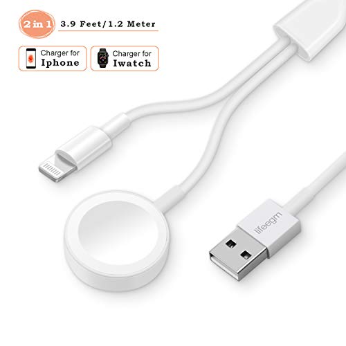Charger for iWatch Apple Watch Charger, 2 in 1 iPhone Charger Portable Cable Compatible with for Apple Watch Series 4/3/2/1/iPhoneXR/XS/XS Max/X/8/8Plus/7/7Plus/6/6Plus/iPad4/iPad Air/Mini/airpods - Thumbnail 7