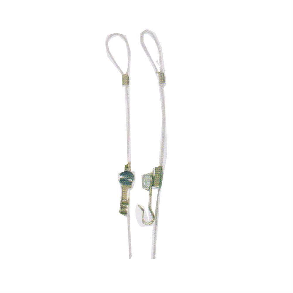 Dorr Nylon Cord with Clamp for Aluminium Poster Holder Hole, Vinyl, Silver, 100 x 2 x 100 cm