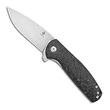Kizer Laconico Gemini Liner Lock Knife Shred Carbon Fiber (3.125