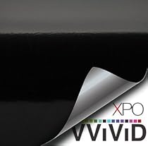 Black High Gloss Realistic Paint-Like Microfinish Vinyl Wrap Roll with VViViD XPO Air Release Technology (1ft x 5ft)