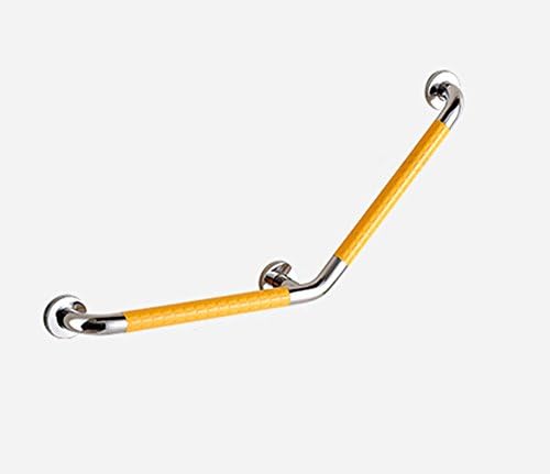 Stair Handrail, Bathroom Grab Bar Bathtub Stainless Steel Plus Nylon Material Safety Skid Accessible 135 Degrees Railing Yellow White 49x49cm ( Color : Yellow )