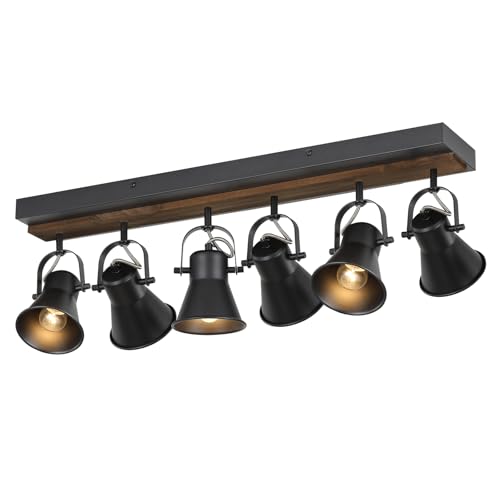 KEESFU 6-Light Track Lighting Kit Black
