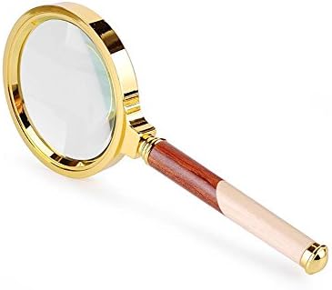 G&amp;M 5X Times Hand Holding Magnifying Glass Elderly Reading Children Student Reading Book Reading Newspaper 80mm Reading Magnifier