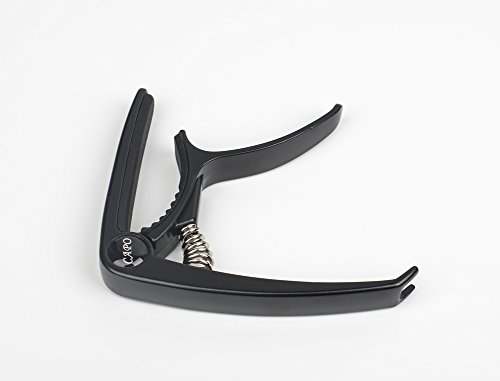 ZEALUX Multifunctional Guitar Capo for Guitars, Ukulele, Banjo, Mandolin, Bass... Ultra Lightweight Aluminum Metal for 4 & 6 & 12 String Instruments - Premium Accessories (Black)