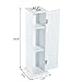 HOMCOM Toilet Paper Cabinet, Small Bathroom Corner Floor Cabinet with Doors and Shelves, Thin Storage Bathroom Organizer for Paper Shampoo, White