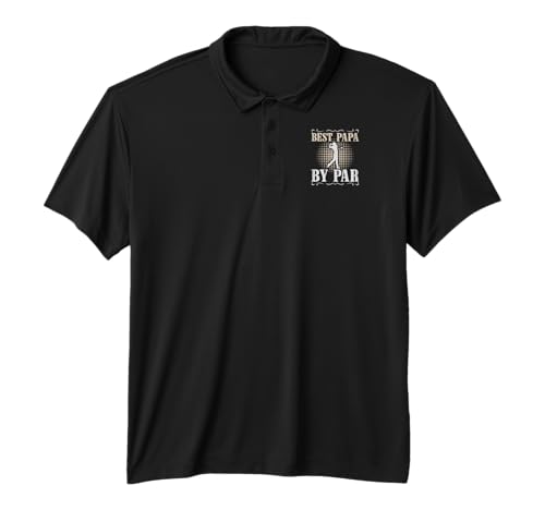 Best Papa By Par Golf Dad Funny Father Saying Graphic Performance Polo Shirt