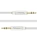 Tainston AUX Cable(2 Feet)3.5mm Stereo Audio Cable Male to Male Gold Plated for Car Stereos,Smartphones,Tablets,MP3 and more-White
