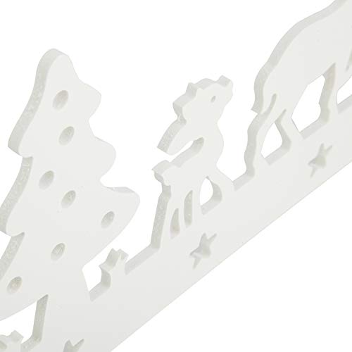 handrong 2 Set Christmas Tree Fence White Decorative Xmas Tree Fencing for Home Garden Yard Office Decoration Gift Storage, Square 13.5×13.5×13.5×13.5 Inch