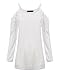 ZANZEA Women's Beach Off Shoulder Long Sleeve Lace Crochet Blouse Shirt Top White 12