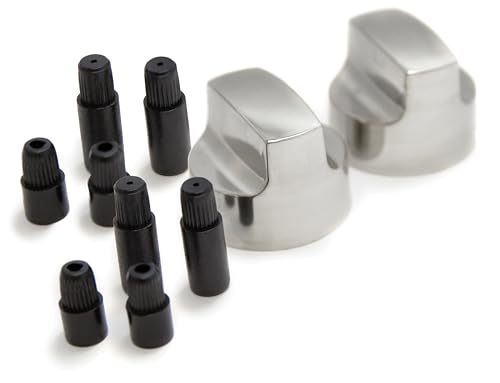 GrillPro 25960 Chrome Look Replacement Control Knobs Will Fit Large D Shaped Va…