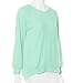 Orangeskycn Loose Women Long Sleeve Tunic Top Ladies Pullover Blouse Shirt (XL, Mint Green)