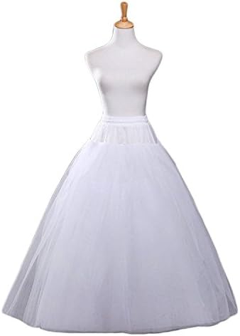 Nicolife A-line Hoopless Petticoat Crinoline Underskirt Slips for Bridal Wedding Dress